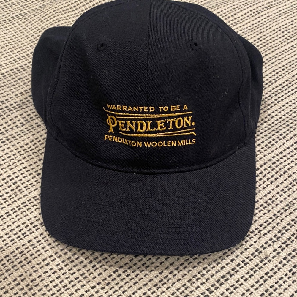 Pendleton Woolen Mills Black/Navy Hat with Gold Logo